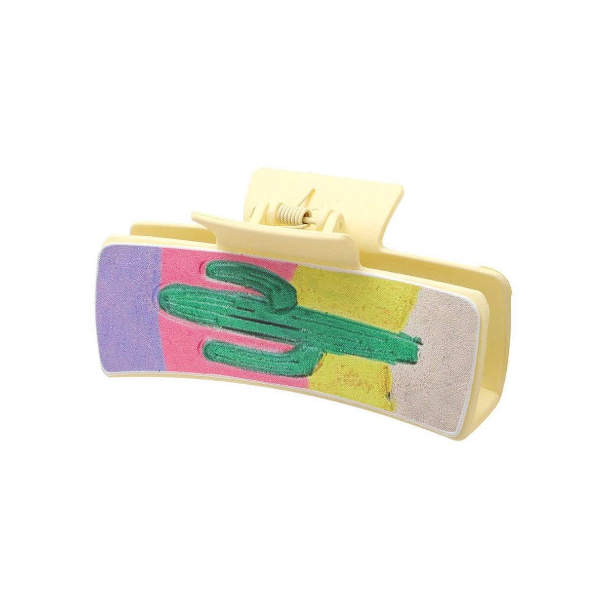 Wholesale Western Style Cactus Leather Hair Clip Shark Clip Combination